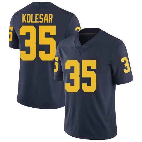 Caden Kolesar Michigan Wolverines Youth NCAA #35 Navy Limited Brand Jordan College Stitched Football Jersey HNP2454WB